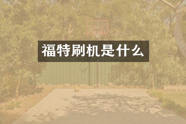 福特刷机是什么