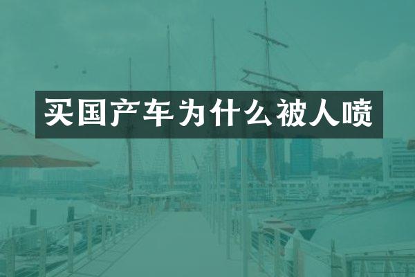 买国产车为什么被人喷