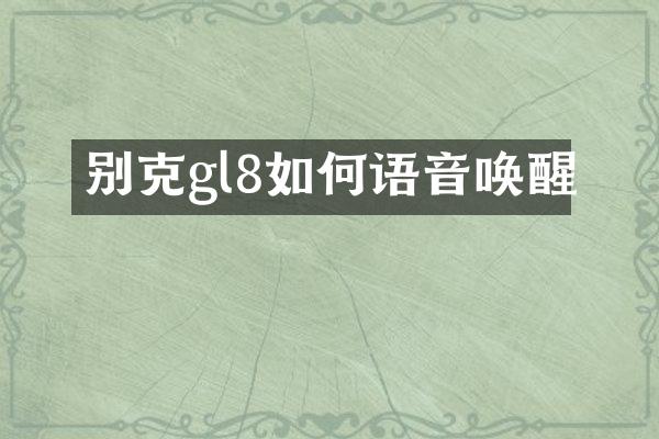 别克gl8如何语音唤醒