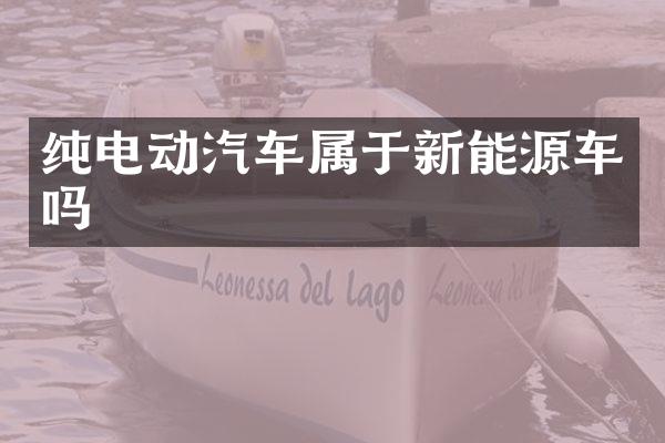 纯电动汽车属于新能源车吗