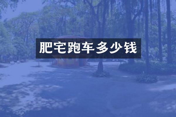 肥宅跑车多少钱