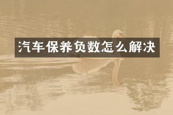 汽车保养负数怎么解决