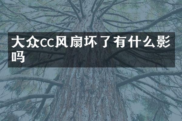 大众cc风扇坏了有什么影响吗