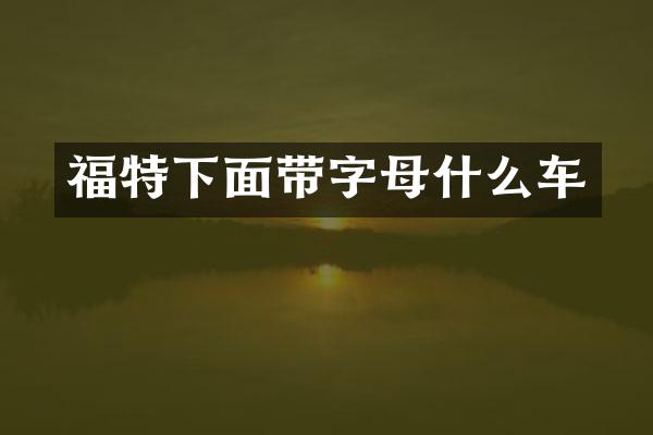 福特下面带字母什么车