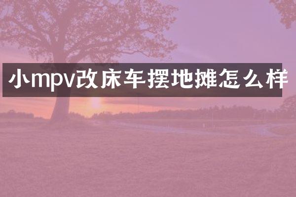 小mpv改床车摆地摊怎么样