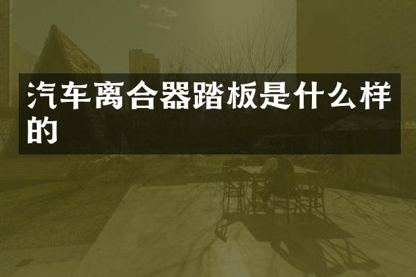 汽车离合器踏板是什么样的