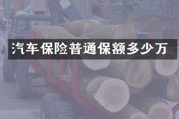 汽车保险普通保额多少万