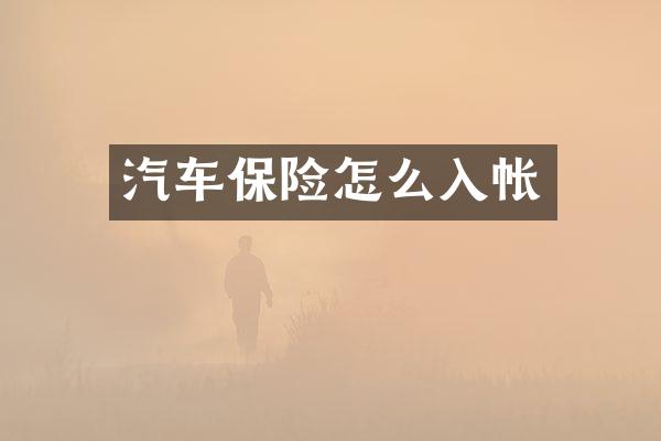 汽车保险怎么入帐