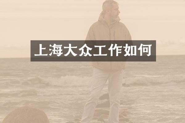 上海大众工作如何