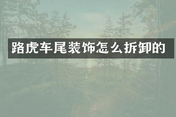 路虎车尾装饰怎么拆卸的