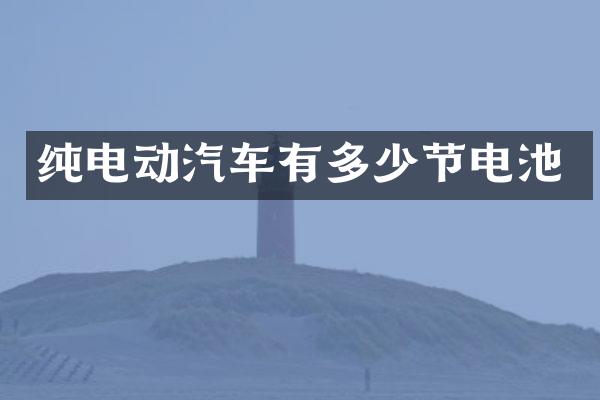 纯电动汽车有多少节电池