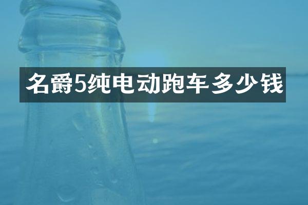 名爵5纯电动跑车多少钱