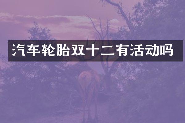 汽车轮胎双十二有活动吗