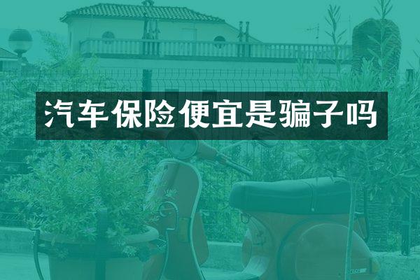 汽车保险便宜是骗子吗