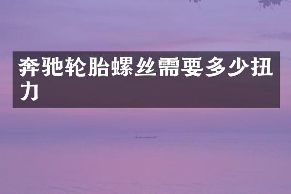 奔驰轮胎螺丝需要多少扭力