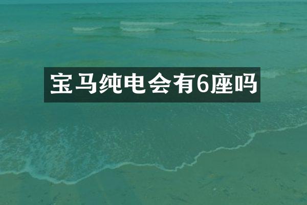 宝马纯电会有6座吗