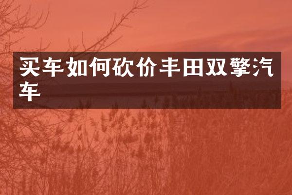 买车如何砍价丰田双擎汽车