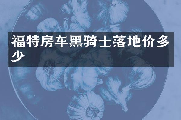 福特房车黑骑士落地价多少