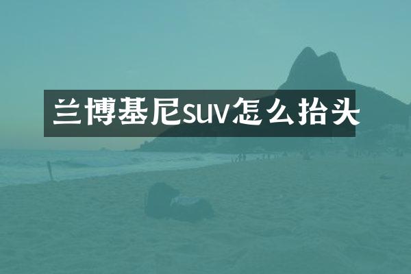 兰博基尼suv怎么抬头