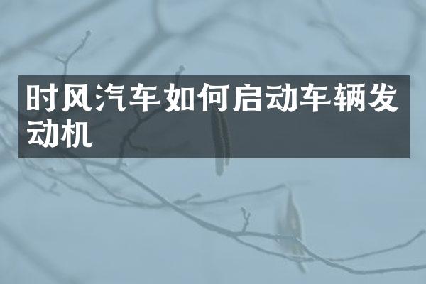 时风汽车如何启动车辆发动机