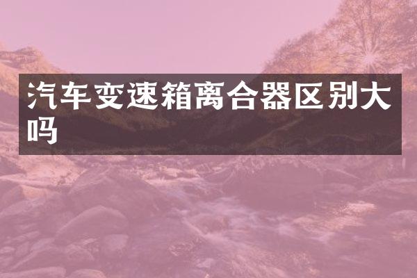 汽车变速箱离合器区别大吗