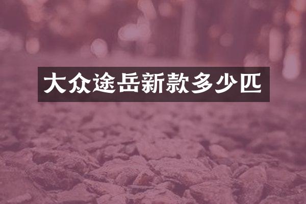 大众途岳新款多少匹