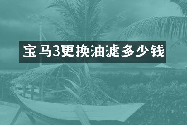 宝马3更换油滤多少钱