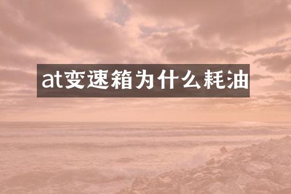 at变速箱为什么耗油