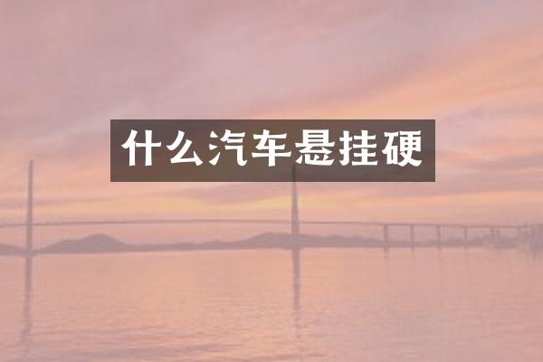 什么汽车悬挂硬