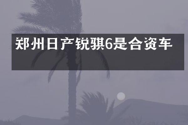 郑州日产锐骐6是合资车吗