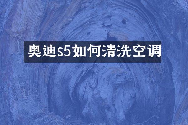 奥迪s5如何清洗空调