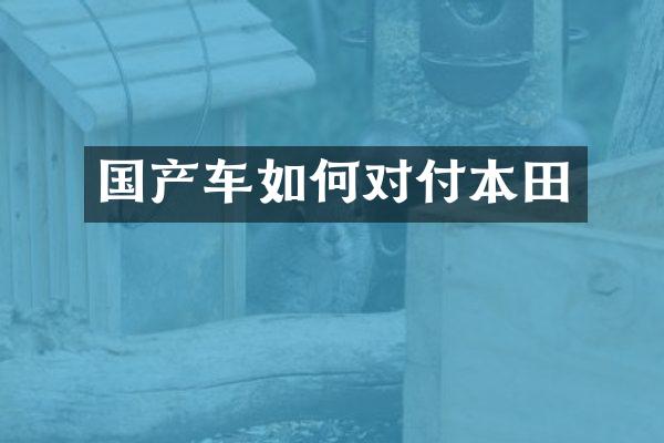 国产车如何对付本田