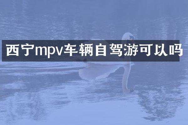 西宁mpv车辆自驾游可以吗