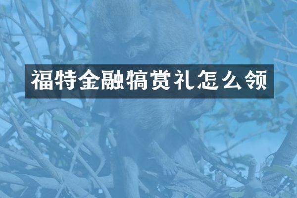 福特金融犒赏礼怎么领