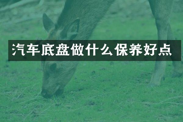 汽车底盘做什么保养好点