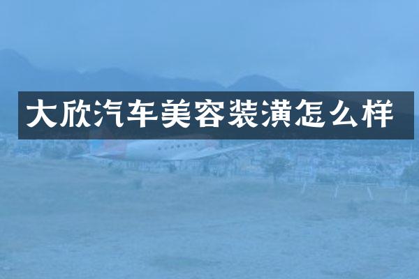 大欣汽车美容装潢怎么样
