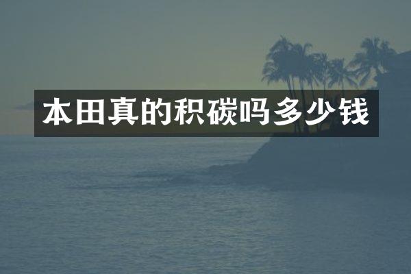 本田真的积碳吗多少钱