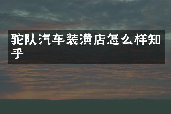 驼队汽车装潢店怎么样知乎