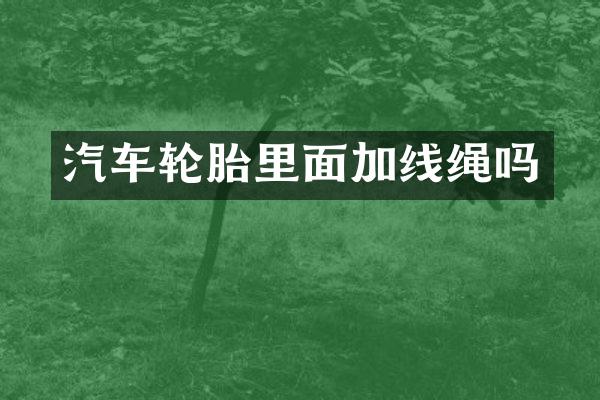 汽车轮胎里面加线绳吗