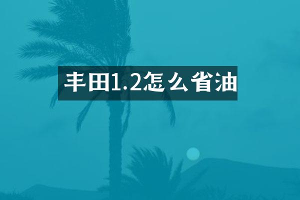 丰田1.2怎么省油