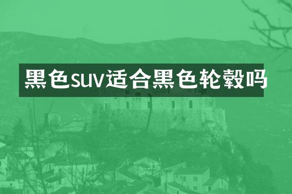 黑色suv适合黑色轮毂吗