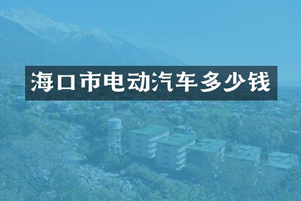 海口市电动汽车多少钱
