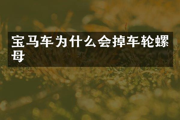 宝马车为什么会掉车轮螺母