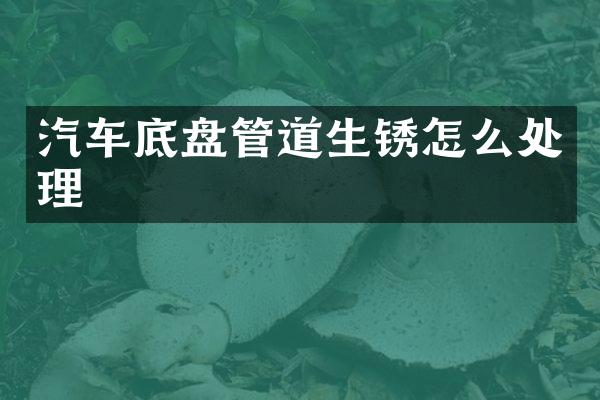 汽车底盘管道生锈怎么处理