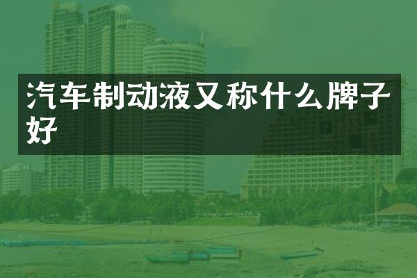 汽车制动液又称什么牌子好