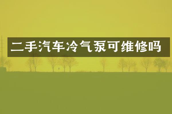 二手汽车冷气泵可维修吗