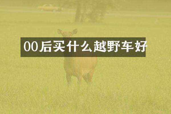 00后越野车好
