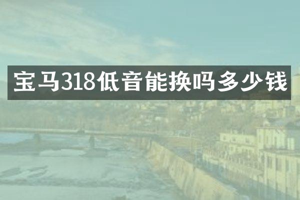 宝马318低音能换吗多少钱