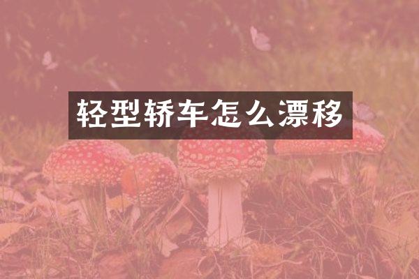 轻型轿车怎么漂移