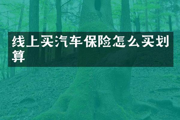 线上买汽车保险怎么买划算
